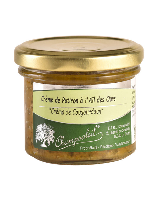 Crème de potimarron à l'ail des ours